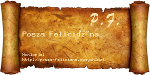 Posza Feliciána névjegykártya